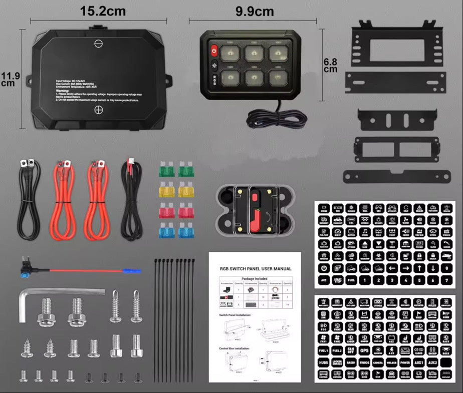 6 Gang RGB Bluetooth Switch panel